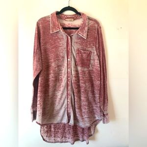 Soft Surroundings Women’s 3X Burnout Knit Blouse Boho Grunge Beach Travel Comfy
